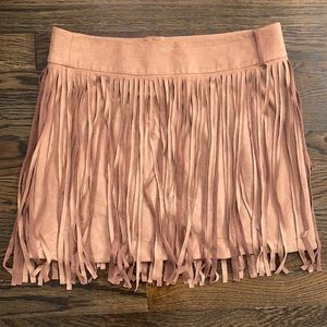 Fringe Mini Skirt